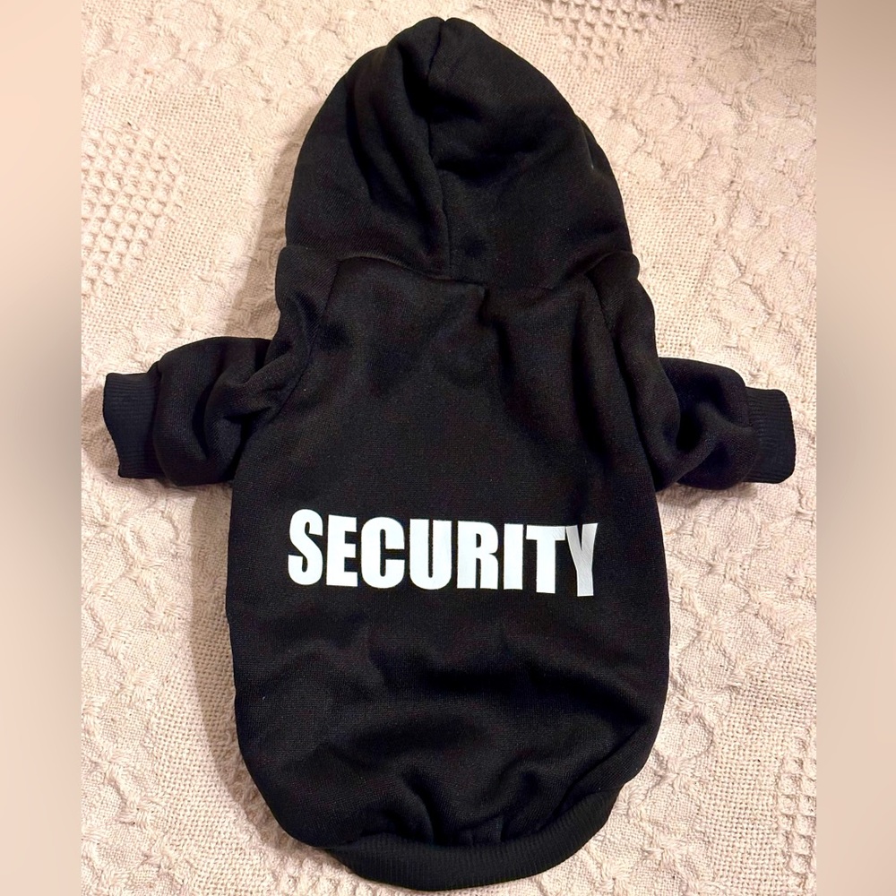 “SECURITY” 🐾DOG HOODIE BLACK Size:M